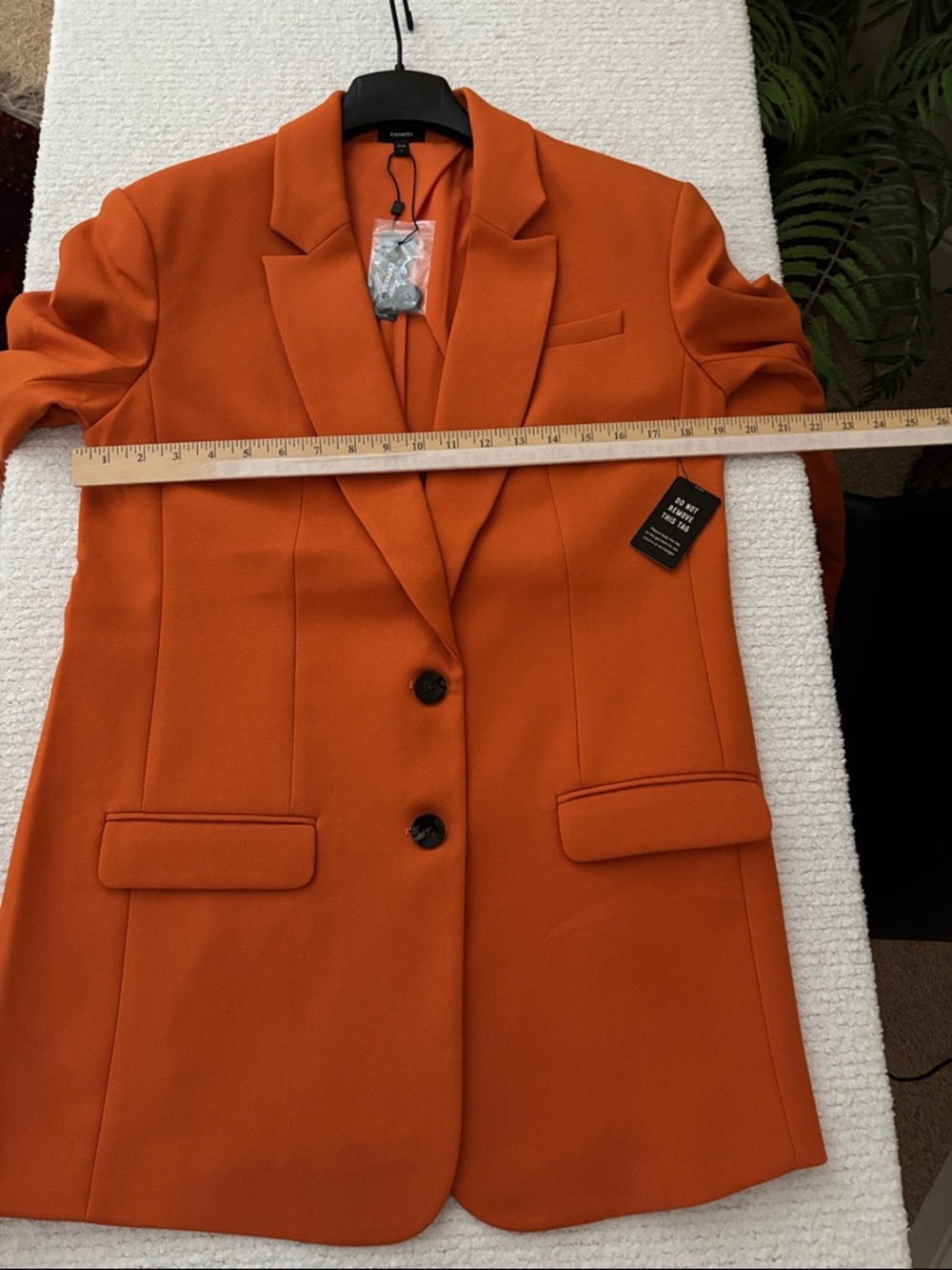 Express Orange Color Tailored Blazer - Picture 9 of 15
